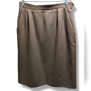 Yves Saint Laurent Rive Gauche Vintage High Waist Pencil Work Skirt 44/US Medium